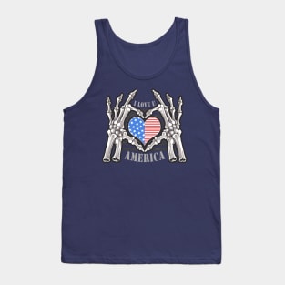 I love you America skeleton Tank Top